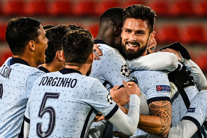 Olivier Giroud's late header secured victory at Rennes