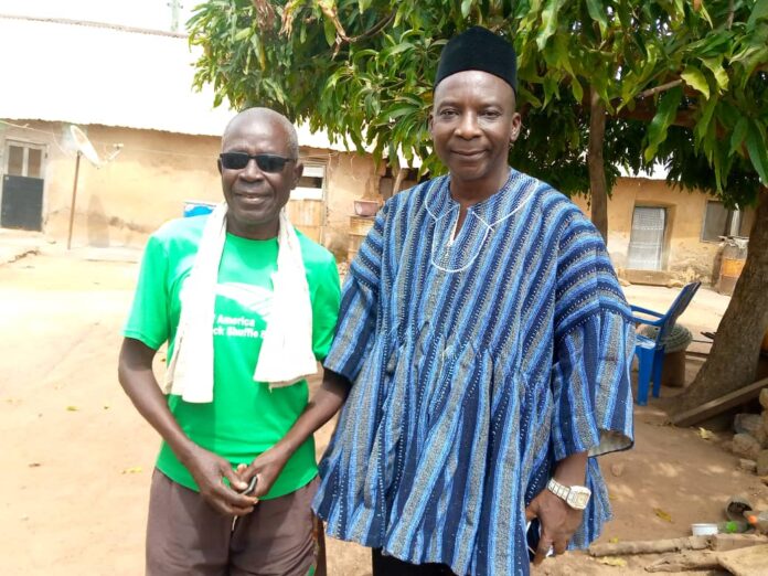 NRFA Chairman Alhaji Abu Hassan Rhyzo visits former Black Stars player, Amusah Gbadamosi