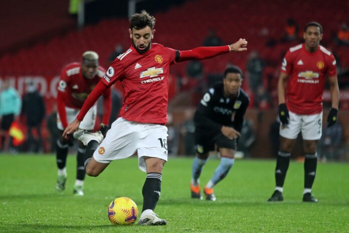 Bruno Fernandes' only penalty miss since joining Manchester United 12 months ago came at Newcastle in October