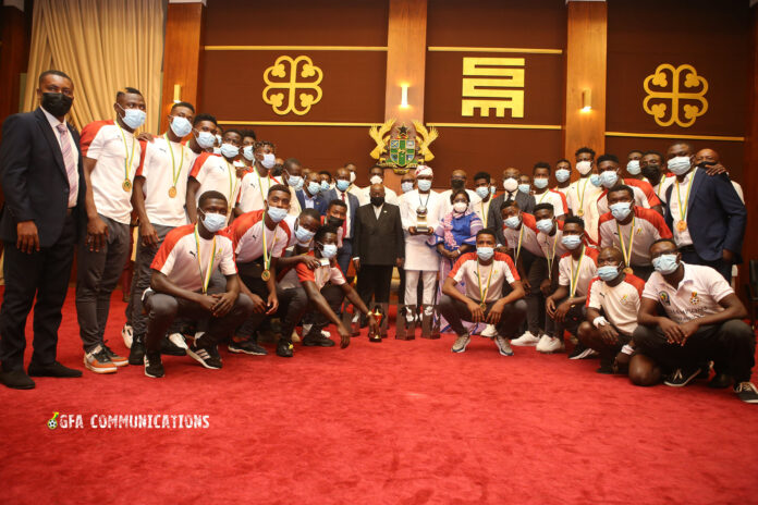 Black Satellites team with President Nana Addo and government officials