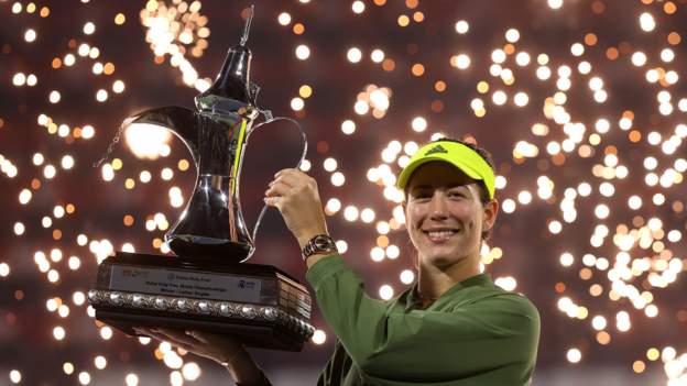 Two-time Grand Slam champion Garbine Muguruza claimed a first WTA title in almost two years after winning the Dubai Championships.