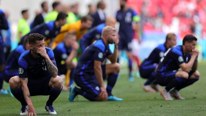 Finland players were in distress after Denmark's Christian Eriksen collapsed