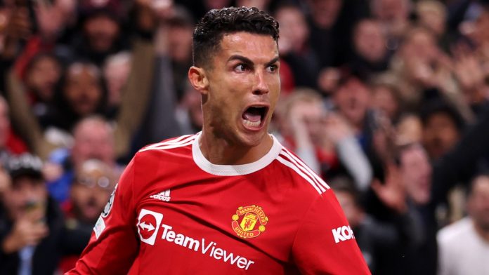 Cristiano Ronaldo celebrates after scoring a dramatic winner for Manchester United