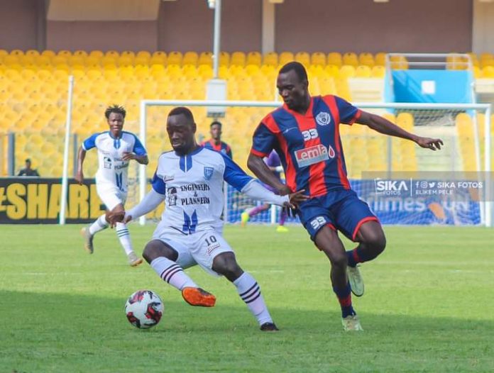 Ronald Frimpong in action against Legon Cities