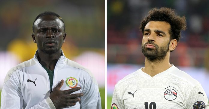 Mohamed Salah and Sadio Mane Egypt vs Senegal at the AFCON 2021 final