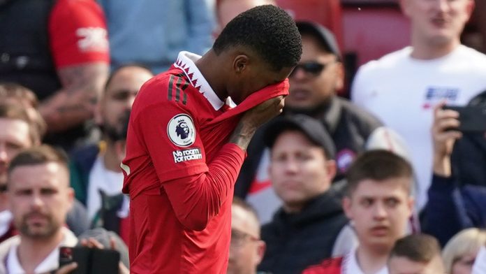 Marcus Rashford was withdrawn in the 80th minute of Saturday’s 2-0 Premier League win over Everton at Old Trafford due to injury